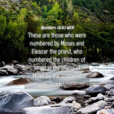 Picture 04 - Numbers 26:63 WEB - These are those who were numbered by Moses and - Bible Verse Picture