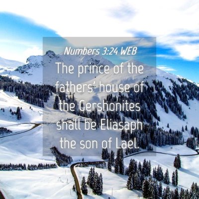 Picture 04 - Numbers 3:24 WEB - The prince of the fathers' house of the - Bible Verse Picture