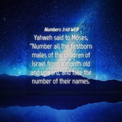 Picture 04 - Numbers 3:40 WEB - Yahweh said to Moses, 