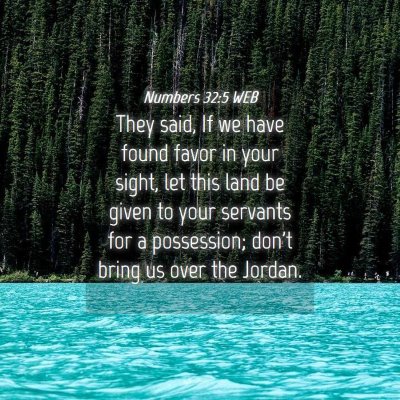 Picture 04 - Numbers 32:5 WEB - They said, If we have found favor in your sight, - Bible Verse Picture