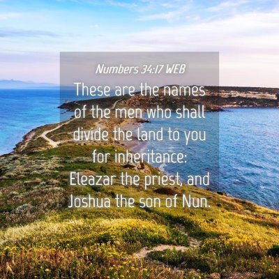 Picture 04 - Numbers 34:17 WEB - These are the names of the men who shall divide - Bible Verse Picture