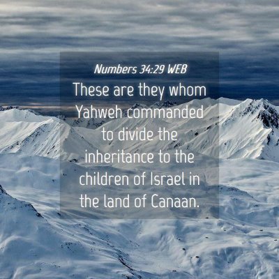 Picture 04 - Numbers 34:29 WEB - These are they whom Yahweh commanded to divide - Bible Verse Picture