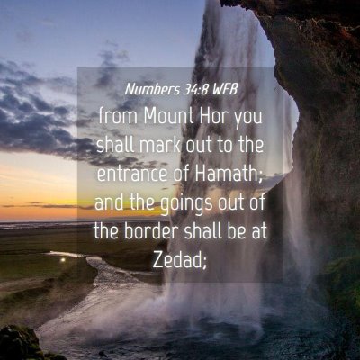 Picture 04 - Numbers 34:8 WEB - from Mount Hor you shall mark out to the entrance - Bible Verse Picture