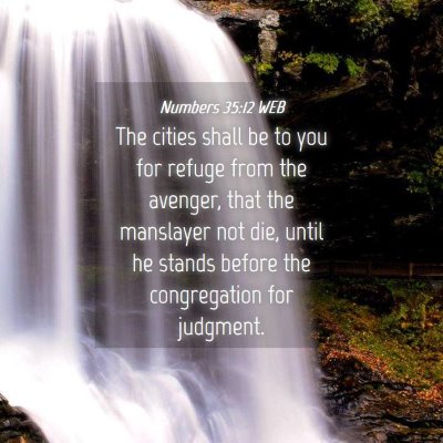 Picture 04 - Numbers 35:12 WEB - The cities shall be to you for refuge from the - Bible Verse Picture