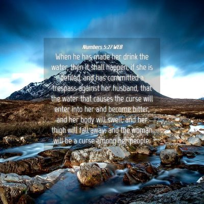 Picture 04 - Numbers 5:27 WEB - When he has made her drink the water, then it - Bible Verse Picture