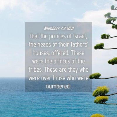 Picture 04 - Numbers 7:2 WEB - that the princes of Israel, the heads of their - Bible Verse Picture