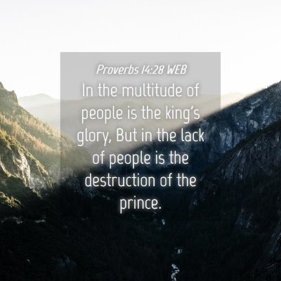 Picture 04 - Proverbs 14:28 WEB - In the multitude of people is the king's glory, - Bible Verse Picture