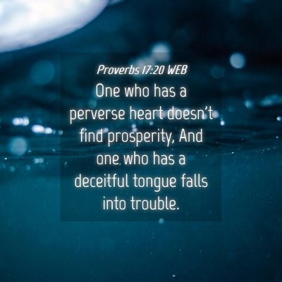 Picture 04 - Proverbs 17:20 WEB - One who has a perverse heart doesn't find - Bible Verse Picture