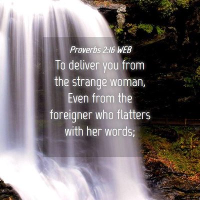 Picture 04 - Proverbs 2:16 WEB - To deliver you from the strange woman, Even from - Bible Verse Picture