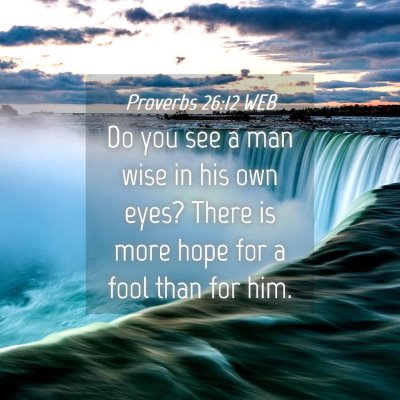 Picture 04 - Proverbs 26:12 WEB - Do you see a man wise in his own eyes? There is - Bible Verse Picture