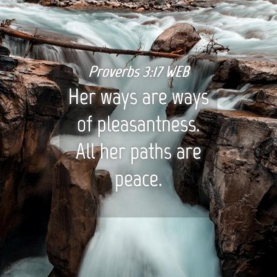 Picture 04 - Proverbs 3:17 WEB - Her ways are ways of pleasantness. All her paths - Bible Verse Picture