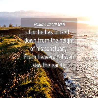 Picture 04 - Psalms 102:19 WEB - For he has looked down from the height of his - Bible Verse Picture