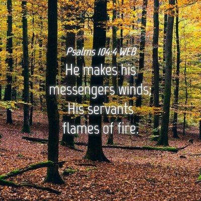 Picture 04 - Psalms 104:4 WEB - He makes his messengers winds; His servants - Bible Verse Picture