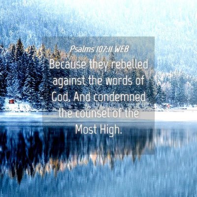 Picture 04 - Psalms 107:11 WEB - Because they rebelled against the words of God, - Bible Verse Picture
