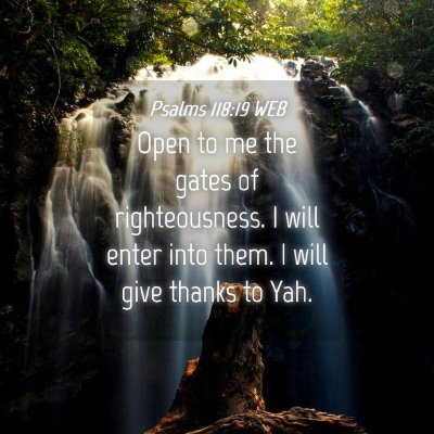 Picture 04 - Psalms 118:19 WEB - Open to me the gates of righteousness. I will - Bible Verse Picture