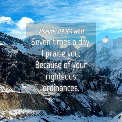 Picture 04 - Psalms 119:164 WEB - Seven times a day, I praise you, Because of your - Bible Verse Picture