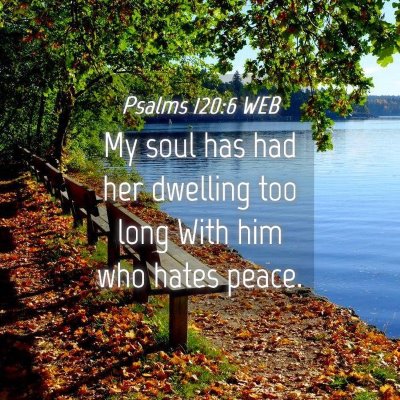 Picture 04 - Psalms 120:6 WEB - My soul has had her dwelling too long With him - Bible Verse Picture