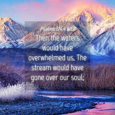 Picture 04 - Psalms 124:4 WEB - Then the waters would have overwhelmed us, The - Bible Verse Picture