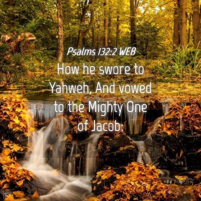 Picture 04 - Psalms 132:2 WEB - How he swore to Yahweh, And vowed to the Mighty - Bible Verse Picture