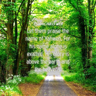 Picture 04 - Psalms 148:13 WEB - Let them praise the name of Yahweh, For his name - Bible Verse Picture