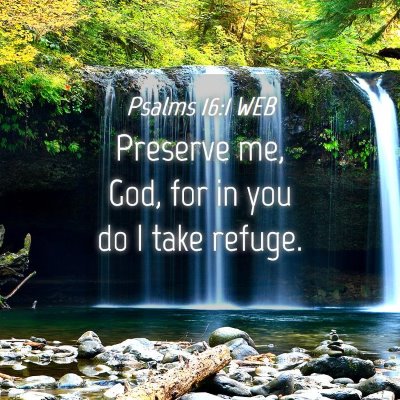 Picture 04 - Psalms 16:1 WEB - Preserve me, God, for in you do I take - Bible Verse Picture