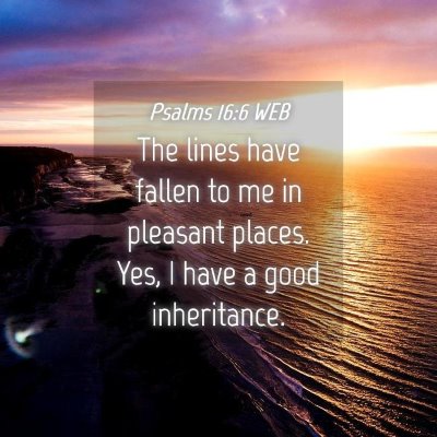 Picture 04 - Psalms 16:6 WEB - The lines have fallen to me in pleasant places. - Bible Verse Picture