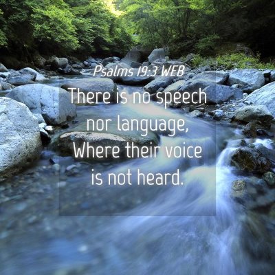 Picture 04 - Psalms 19:3 WEB - There is no speech nor language, Where their - Bible Verse Picture