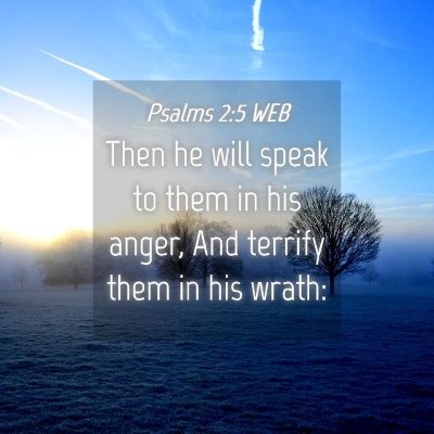 Picture 04 - Psalms 2:5 WEB - Then he will speak to them in his anger, And - Bible Verse Picture