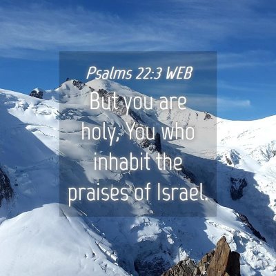 Picture 04 - Psalms 22:3 WEB - But you are holy, You who inhabit the praises of - Bible Verse Picture