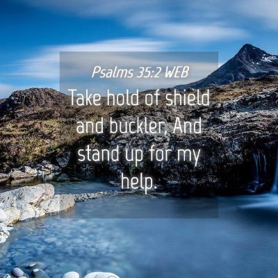 Picture 04 - Psalms 35:2 WEB - Take hold of shield and buckler, And stand up for - Bible Verse Picture