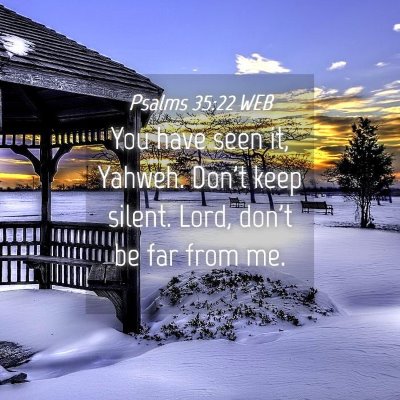 Picture 04 - Psalms 35:22 WEB - You have seen it, Yahweh. Don't keep silent. - Bible Verse Picture