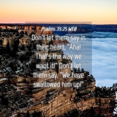 Picture 04 - Psalms 35:25 WEB - Don't let them say in their heart, 