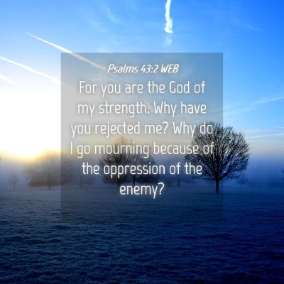 Picture 04 - Psalms 43:2 WEB - For you are the God of my strength. Why have you - Bible Verse Picture