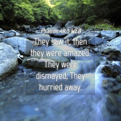 Picture 04 - Psalms 48:5 WEB - They saw it, then they were amazed. They were - Bible Verse Picture