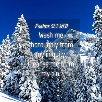 Picture 04 - Psalms 51:2 WEB - Wash me thoroughly from my iniquity. Cleanse me - Bible Verse Picture