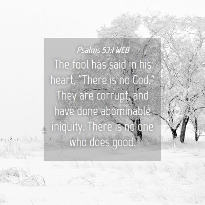 Picture 04 - Psalms 53:1 WEB - The fool has said in his heart, 