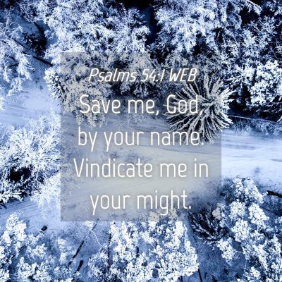 Picture 04 - Psalms 54:1 WEB - Save me, God, by your name. Vindicate me in your - Bible Verse Picture