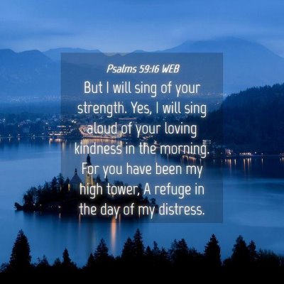 Picture 04 - Psalms 59:16 WEB - But I will sing of your strength. Yes, I will - Bible Verse Picture