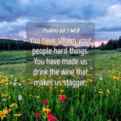 Picture 04 - Psalms 60:3 WEB - You have shown your people hard things. You have - Bible Verse Picture