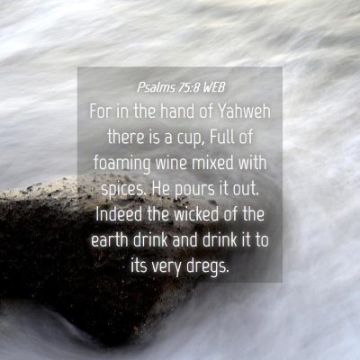 Picture 04 - Psalms 75:8 WEB - For in the hand of Yahweh there is a cup, Full of - Bible Verse Picture