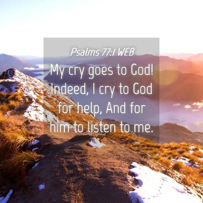 Picture 04 - Psalms 77:1 WEB - My cry goes to God! Indeed, I cry to God for - Bible Verse Picture