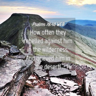Picture 04 - Psalms 78:40 WEB - How often they rebelled against him in the - Bible Verse Picture