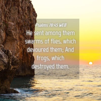 Picture 04 - Psalms 78:45 WEB - He sent among them swarms of flies, which - Bible Verse Picture