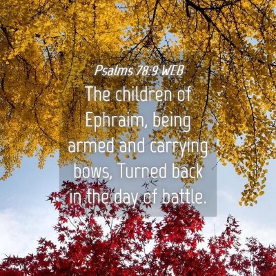 Picture 04 - Psalms 78:9 WEB - The children of Ephraim, being armed and carrying - Bible Verse Picture