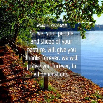 Picture 04 - Psalms 79:13 WEB - So we, your people and sheep of your pasture, - Bible Verse Picture