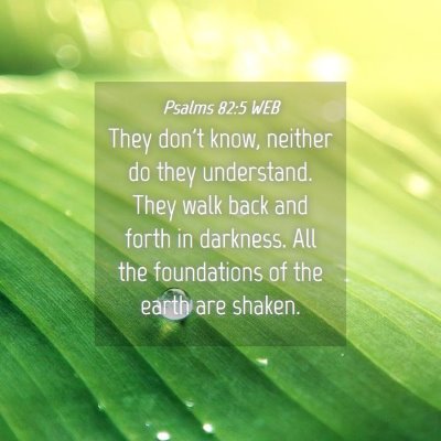Picture 04 - Psalms 82:5 WEB - They don't know, neither do they understand. They - Bible Verse Picture