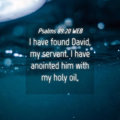 Picture 04 - Psalms 89:20 WEB - I have found David, my servant. I have anointed - Bible Verse Picture