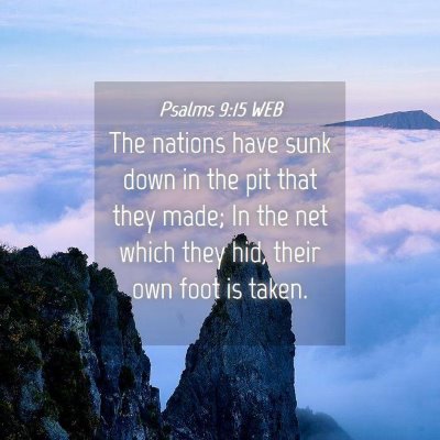 Picture 04 - Psalms 9:15 WEB - The nations have sunk down in the pit that they - Bible Verse Picture