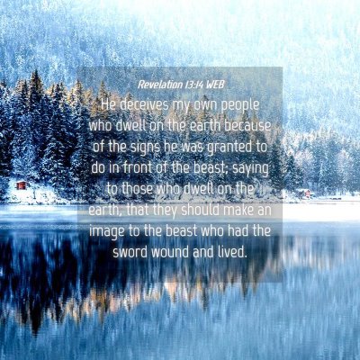 Picture 04 - Revelation 13:14 WEB - He deceives my own people who dwell on the earth - Bible Verse Picture