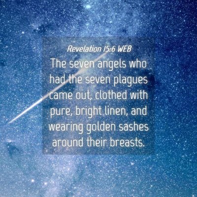 Picture 04 - Revelation 15:6 WEB - The seven angels who had the seven plagues came - Bible Verse Picture